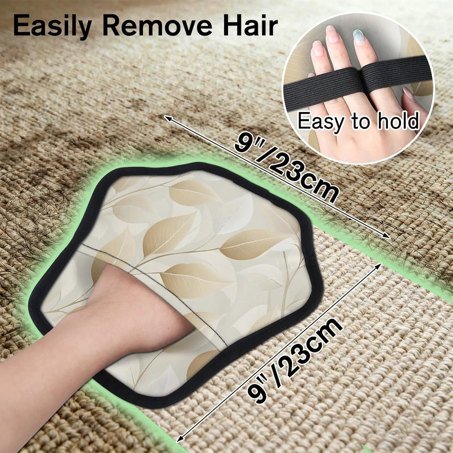 Plants Retro Leaves 2Pcs Electrostatic Reusable Pet Hair