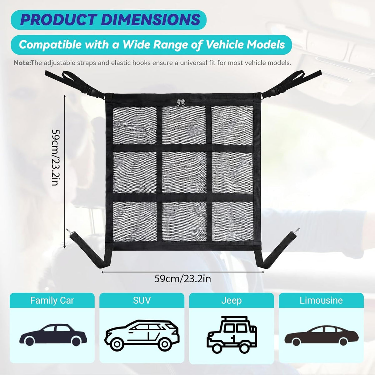 Dog Car Barrier 2026 Upgrade, Double Layer Mesh with