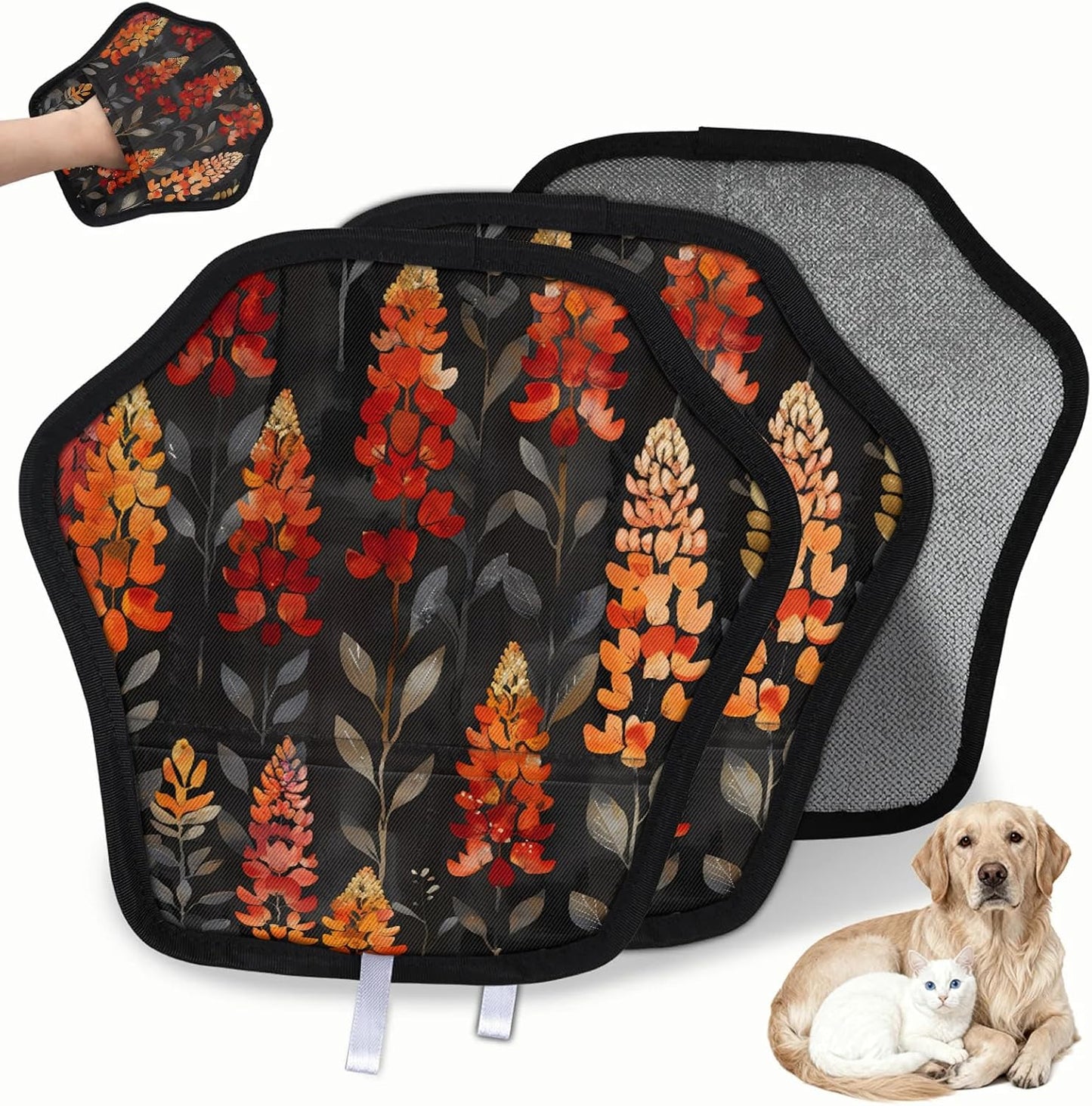Pet Hair Removal Glove for Dogs Cats Reusable Washable Set