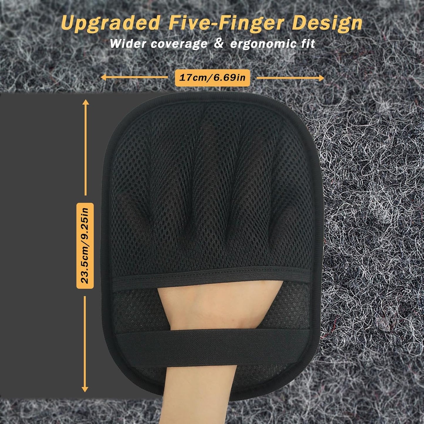 Pet Hair Removal Glove ,2025 Upgrade Five-Finger