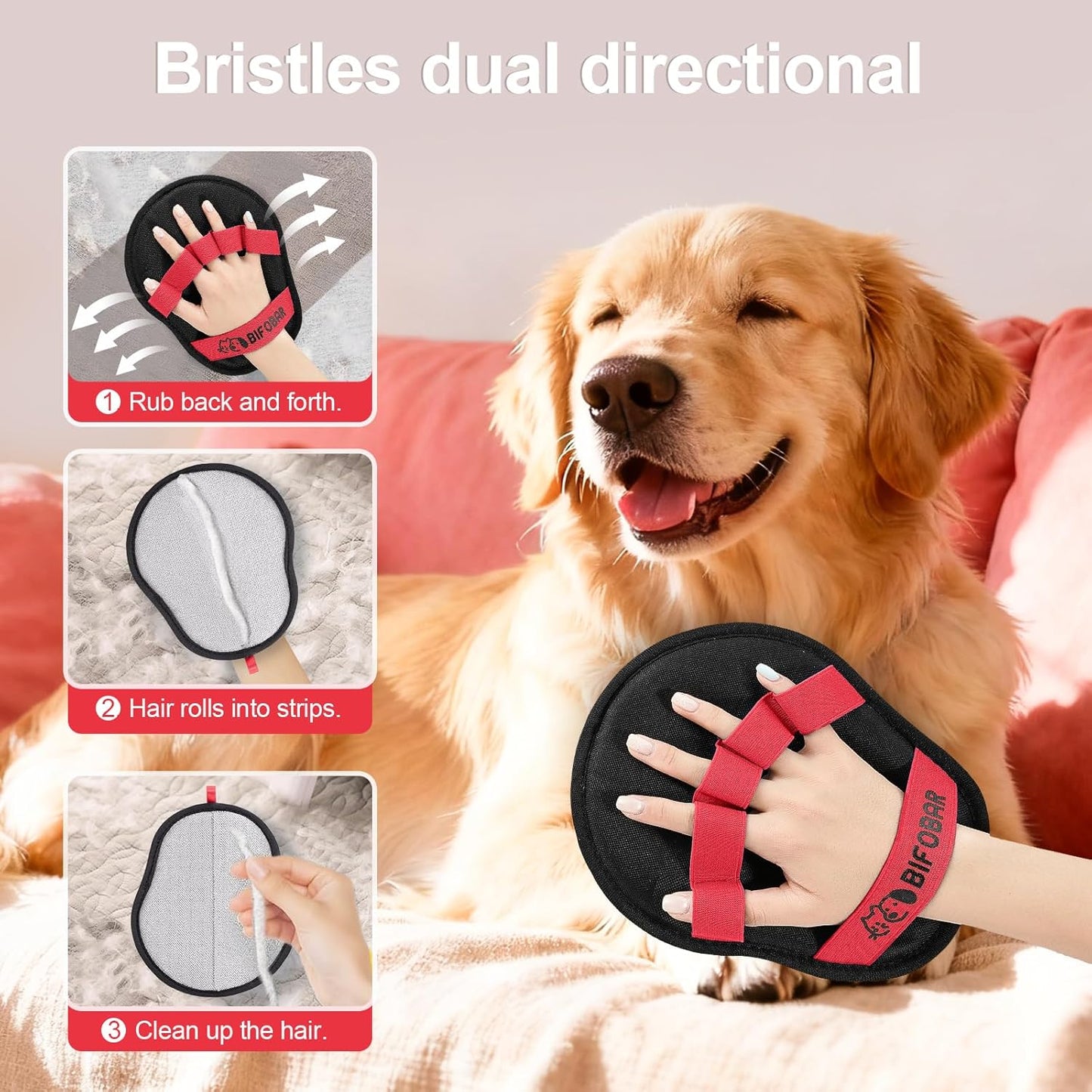 Pet Hair Removal Glove - Magic Brush Electrostatic Mitt