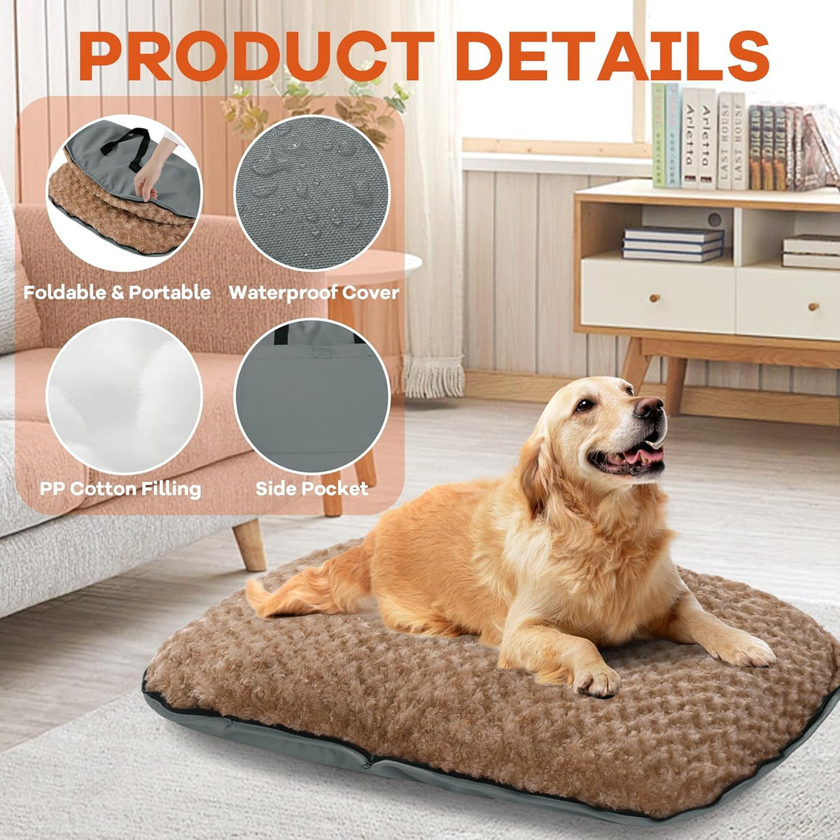 Foldable Travel Dog Bed, Outdoor Camping Dog Bag Bed Pet