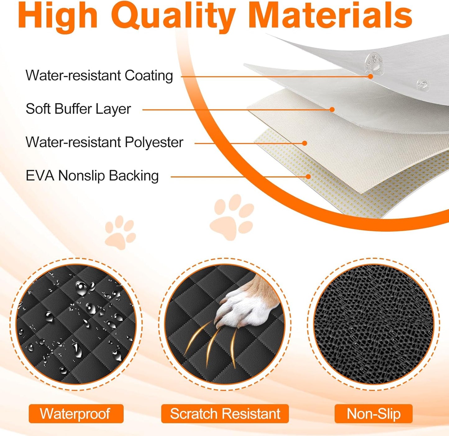 SUV Cargo Liner for Dogs - Waterproof Dog Car Seat Cover