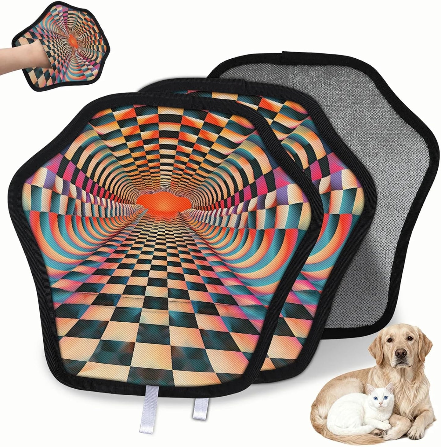 Pet Hair Removal Glove for Dogs Cats Reusable Washable Set