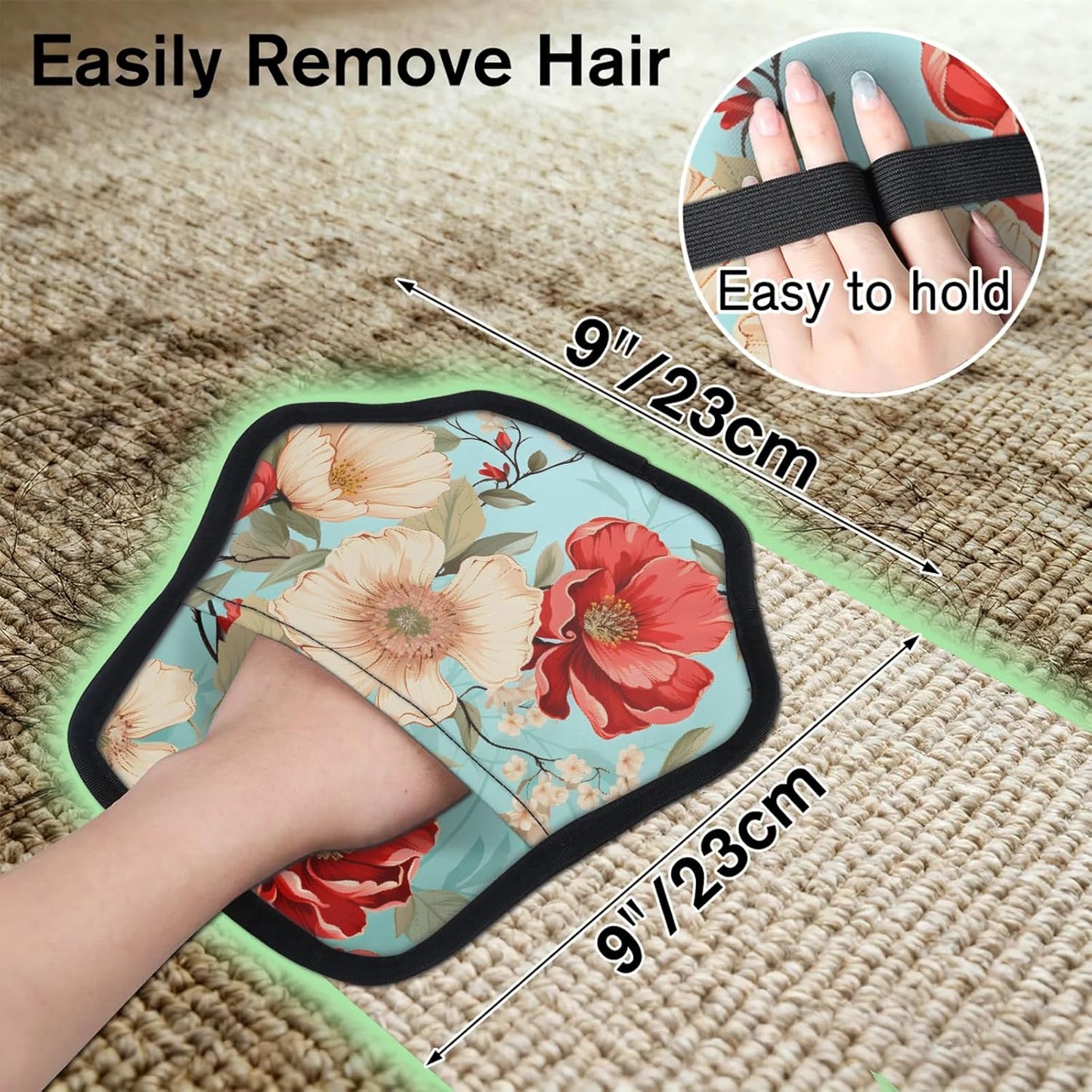 Vintage Groovy Flowers 2Pcs Electrostatic Reusable Pet Hair
