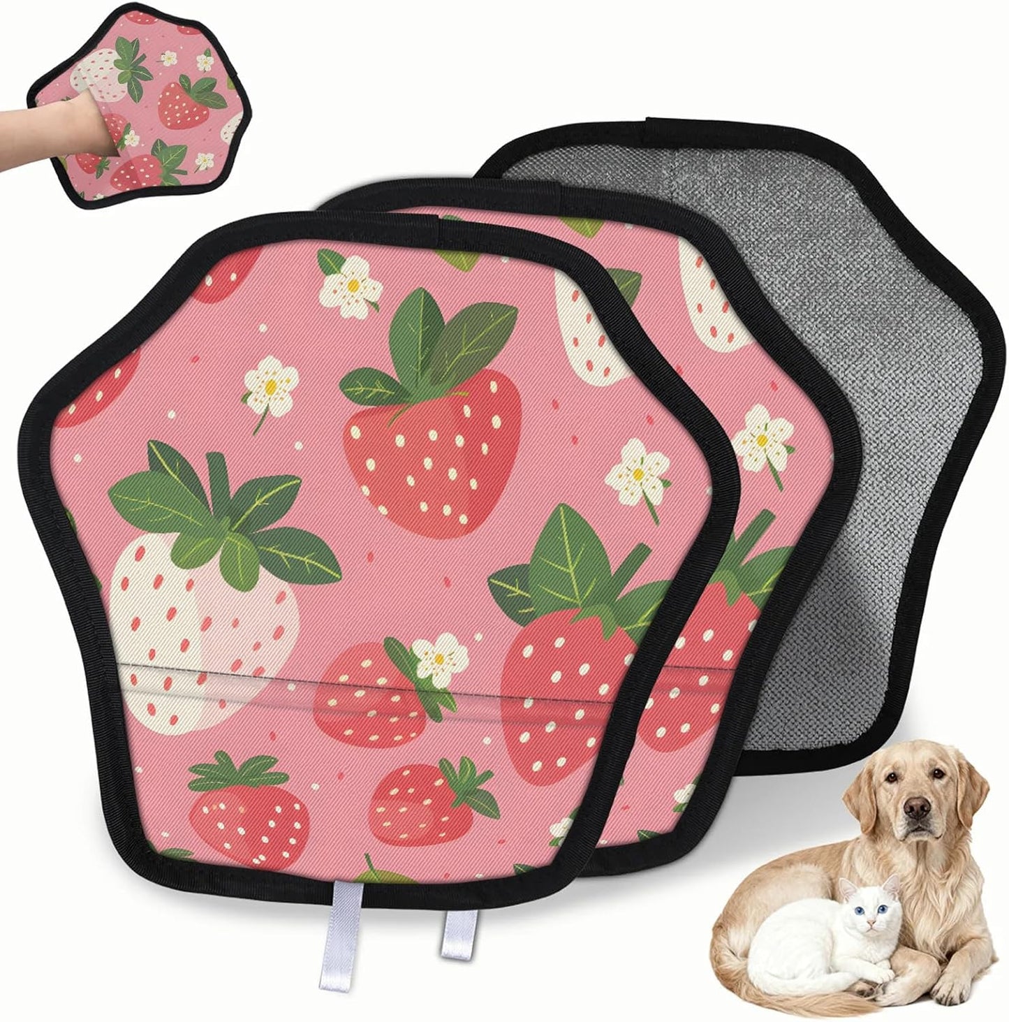 Pet Hair Removal Glove for Dogs Cats Reusable Washable Set