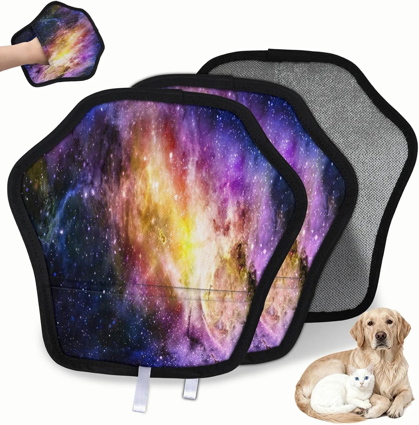 Pet Hair Removal Glove for Dogs Cats Reusable Washable Set
