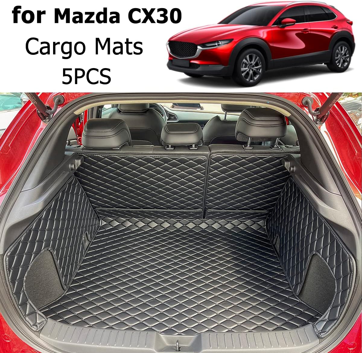 for 2020-2026 Mazda CX30 CX-30 Trunk Mat and Rear Backrest
