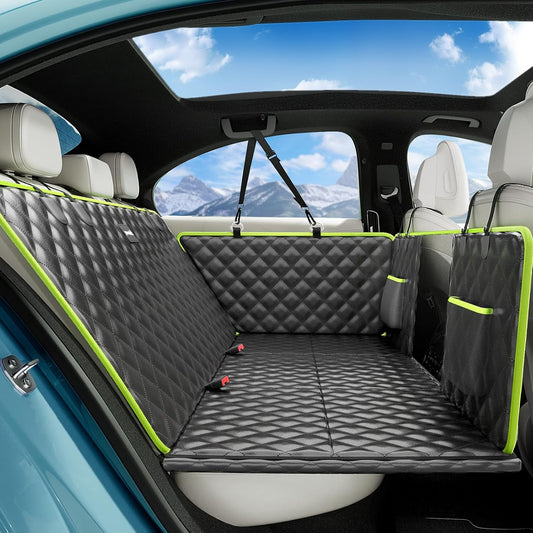 Dog Car Seat Cover for Back Seat, Waterproof Leather Fabric