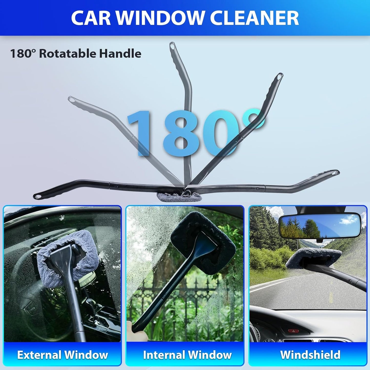 THINKWORK Car Cleaning Kit, Car Detailing Kit Interior Cleaner with High Power Handheld Vacuum, 10Pcs Detailing Brush and Storage Bag, Gray Auto Interior Cleaning Kit for Men