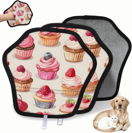Sweets Cupcake Donut 2Pcs Electrostatic Reusable Pet Hair