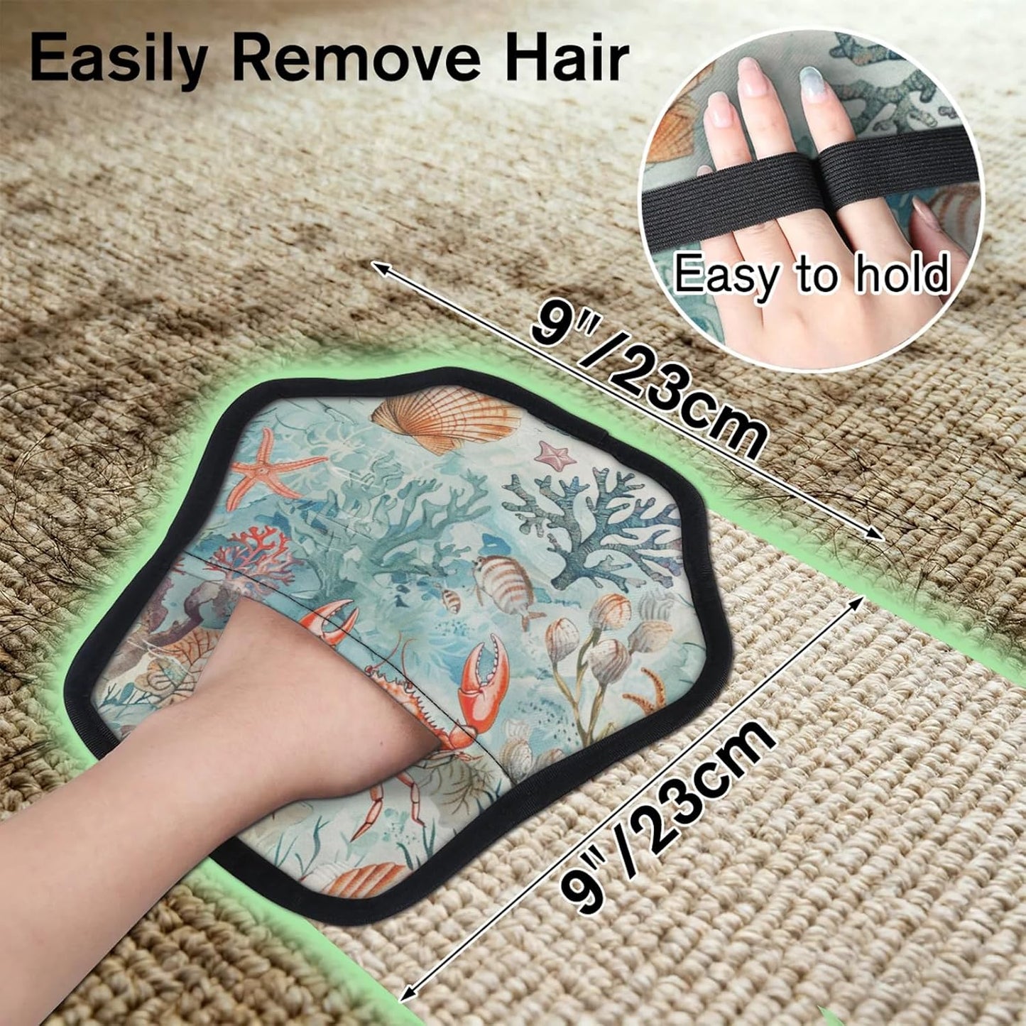 Sea Animals Theme 2Pcs Electrostatic Reusable Pet Hair
