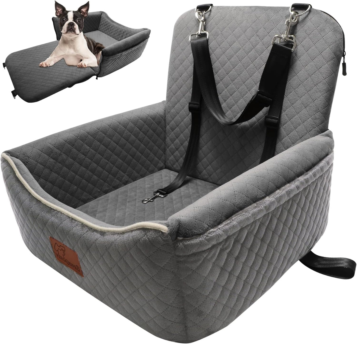 Dog Car Seat Bed 2 in 1 for Small/Medium Dogs up to 35