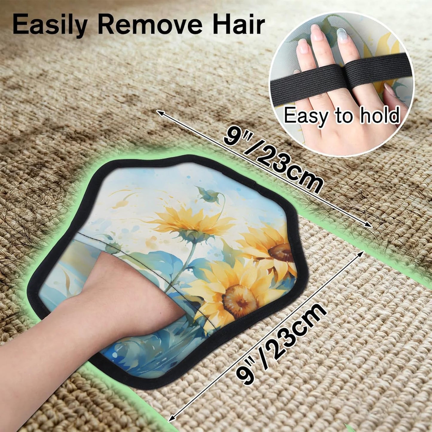 Vintage Summer Sunflower 2Pcs Electrostatic Reusable Pet