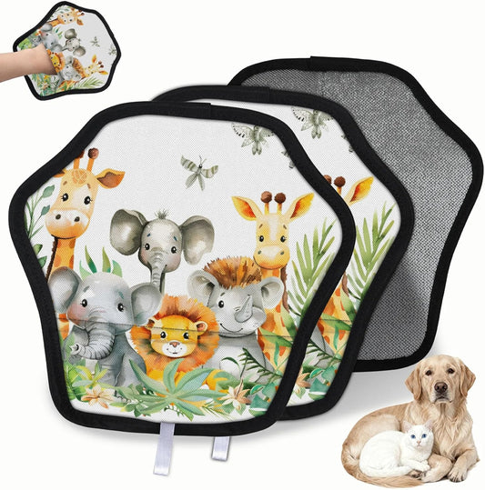 Pet Hair Removal Glove for Dogs Cats Reusable Washable Set