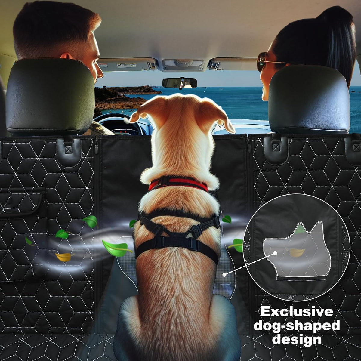 Dog Seat Covers for Back Seat,Pet Hammock for Cars