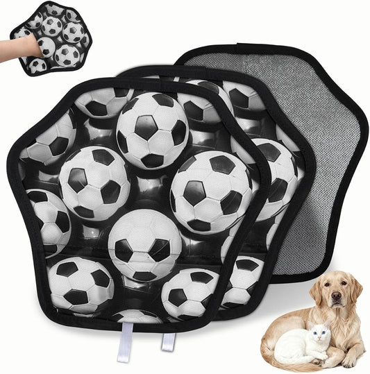 Soccer Ball Pattern 2Pcs Electrostatic Reusable Pet Hair