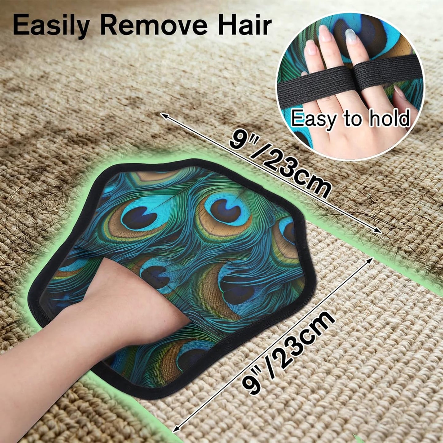 Colorful Feather Peacock 2Pcs Electrostatic Reusable Pet