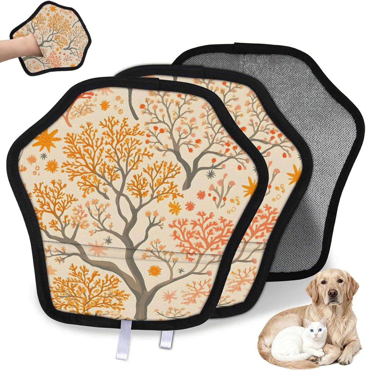 Pet Hair Removal Glove for Dogs Cats Reusable Washable Set