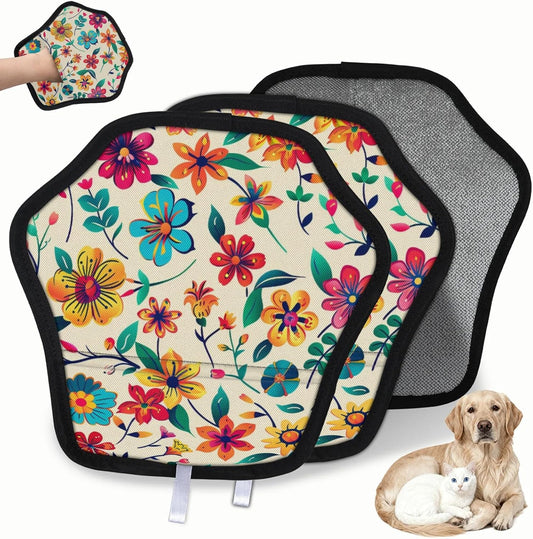 Floral Wildflowers 2Pcs Electrostatic Reusable Pet Hair