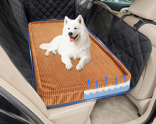 Dog Car Bed, Non-Slip Backseat Extender Pet Mat, Removable