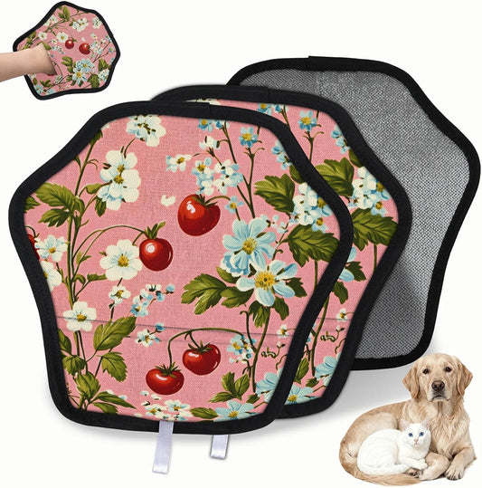 Fruit Cute Cherry 2Pcs Electrostatic Reusable Pet Hair