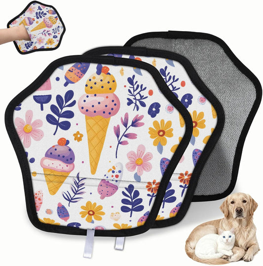 Pet Hair Removal Glove for Dogs Cats Reusable Washable Set