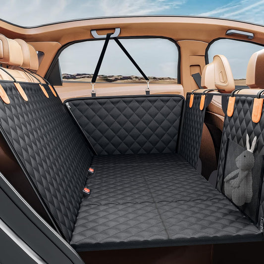 Back Seat Extender for Dogs, Hard Bottom Dog Car Seat Cover