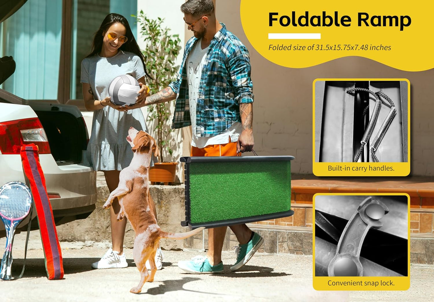 PawStep 50894 Pet Ramp – Foldable Portable Dog Ramp with