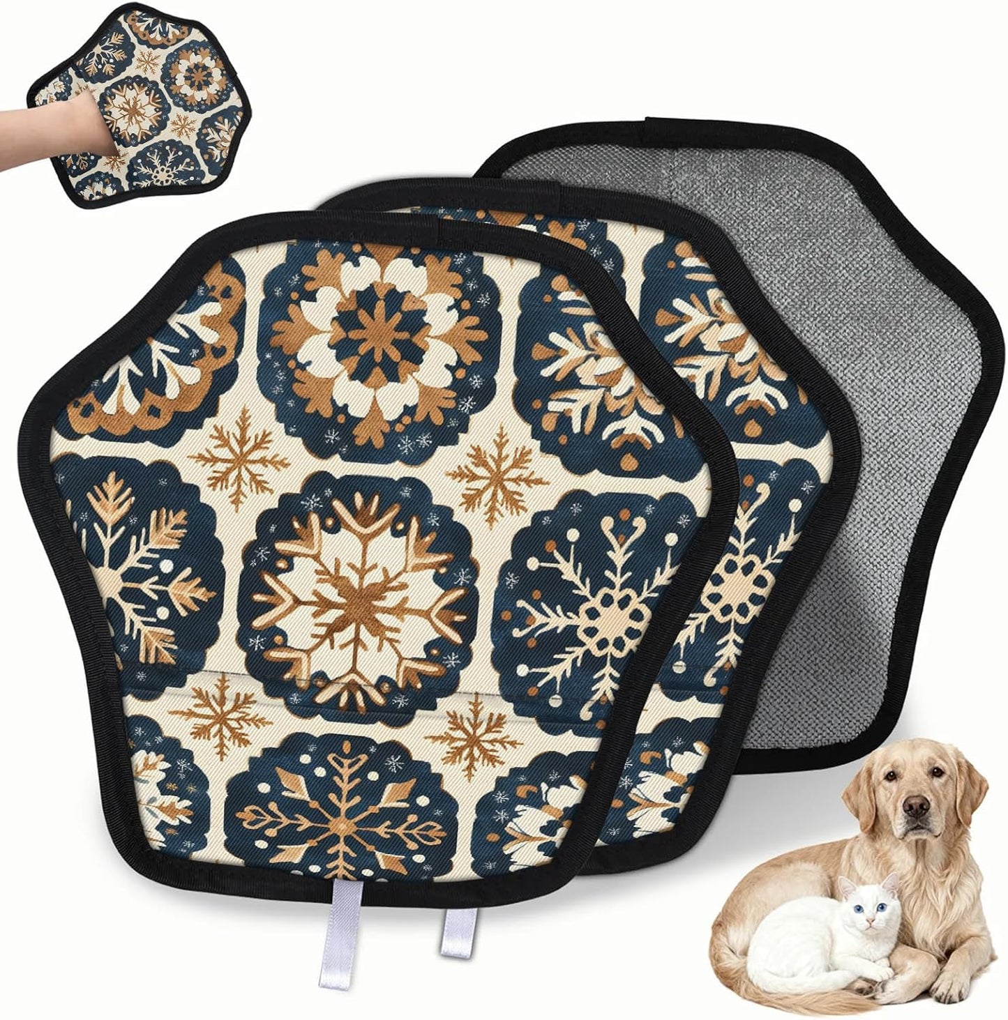 Mandela Floral Retro 2Pcs Electrostatic Reusable Pet Hair