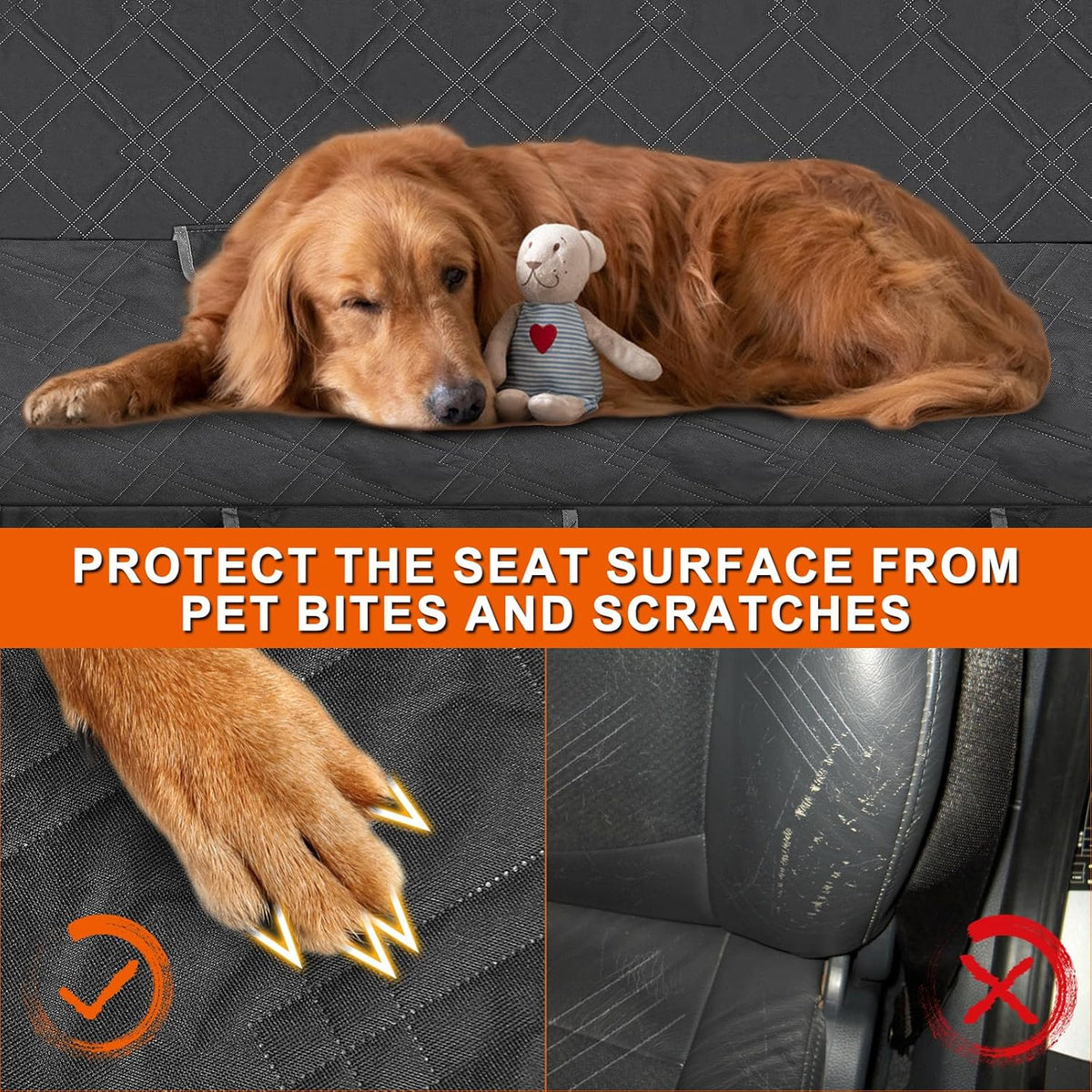 Dog Car Seat Cover Compatible with Ford Maverick/Hyundai