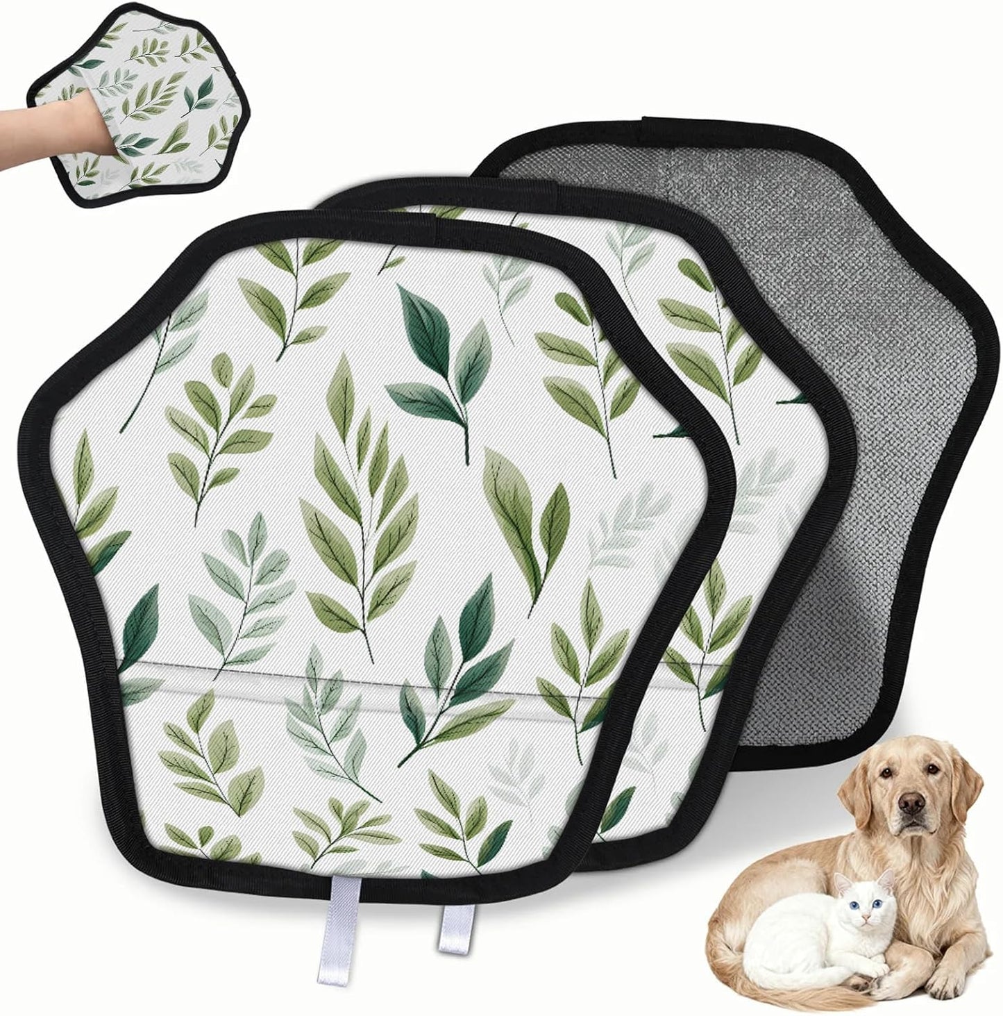 Pet Hair Removal Glove for Dogs Cats Reusable Washable Set