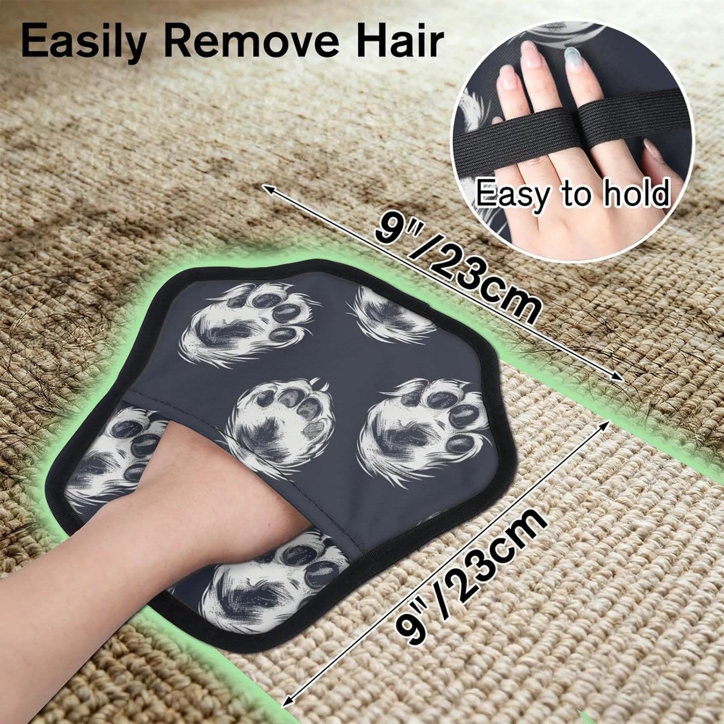 Cute Animal Paw Print 2Pcs Electrostatic Reusable Pet Hair