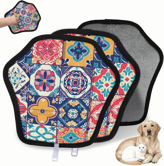Pet Hair Removal Glove for Dogs Cats Reusable Washable Set