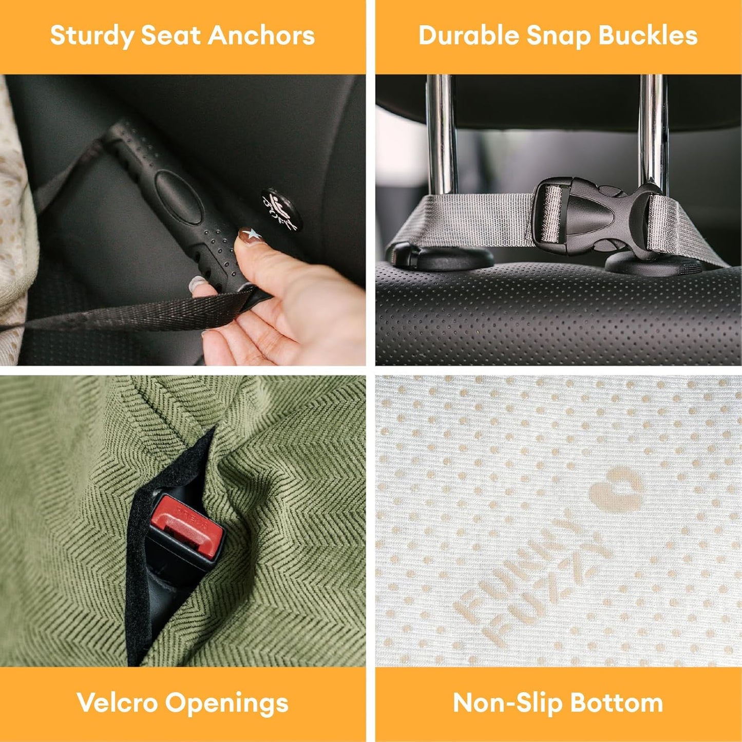 Dog Car Seat Cover for Back Seat, Waterproof, Scratchproof
