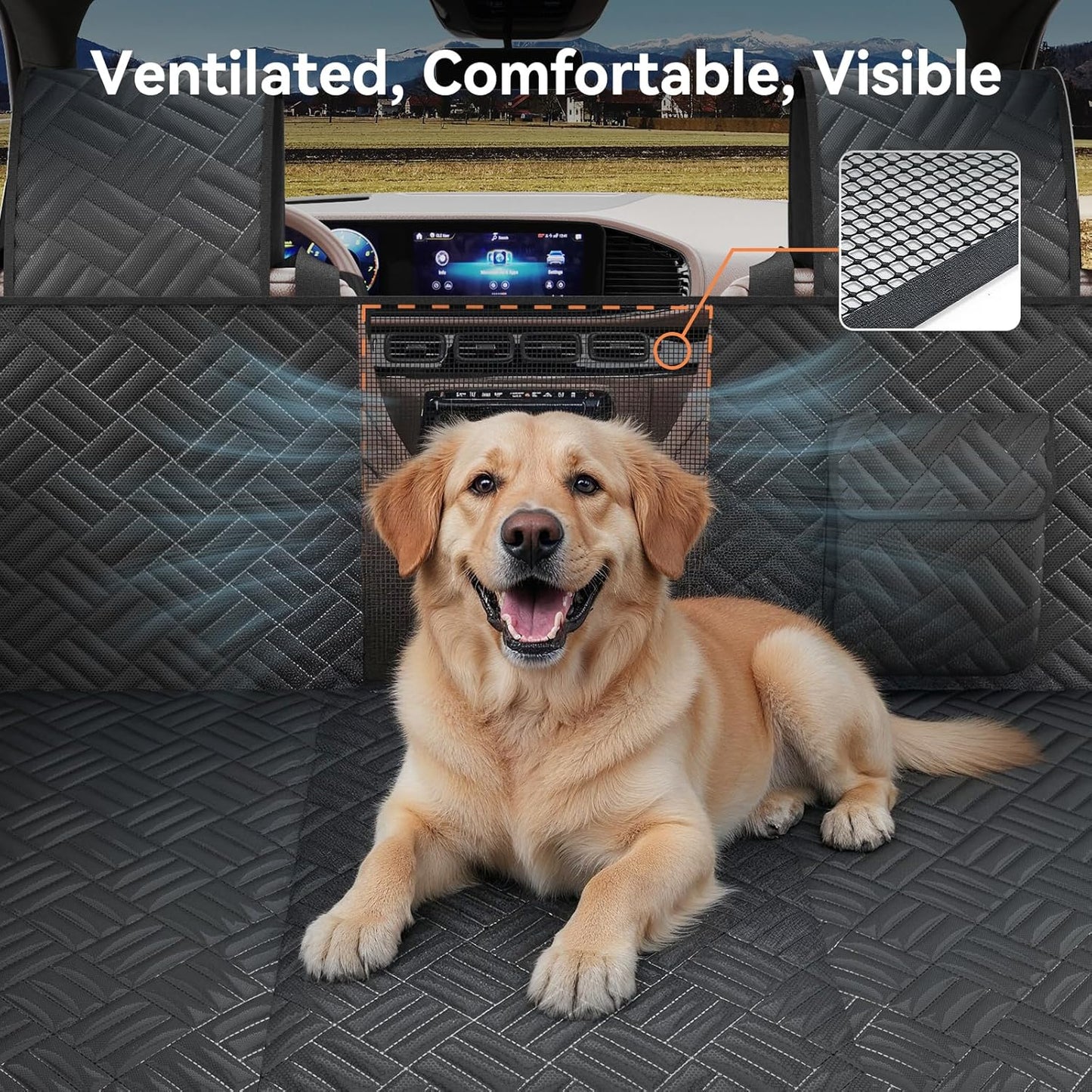 Dog Car Seat Cover for Back Seat- Heavy Duty Waterproof