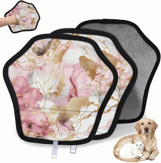 Pink Gold Marble 2Pcs Electrostatic Reusable Pet Hair