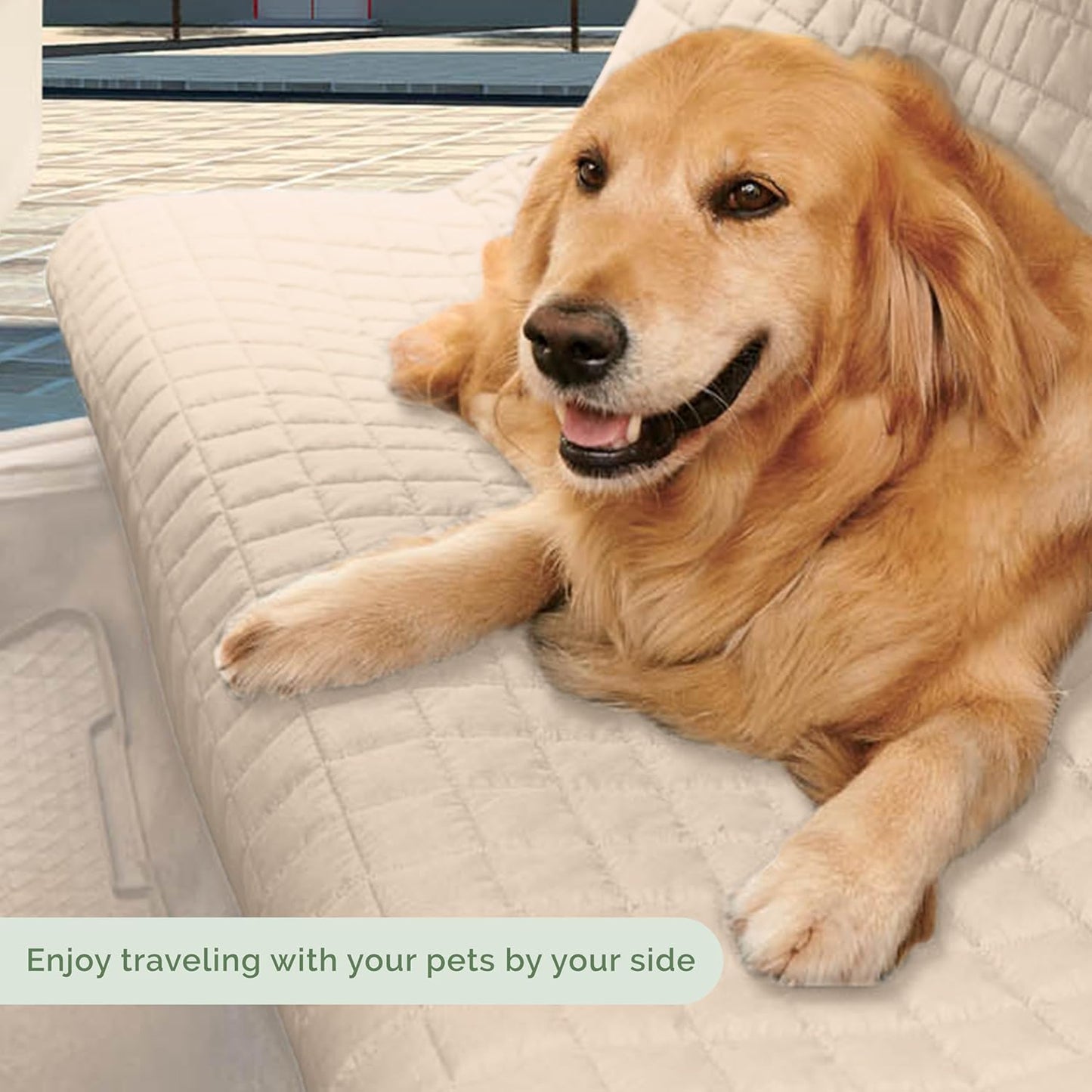 Premium Pet Car Seat Cover for Back Seat, Luxury Microfiber