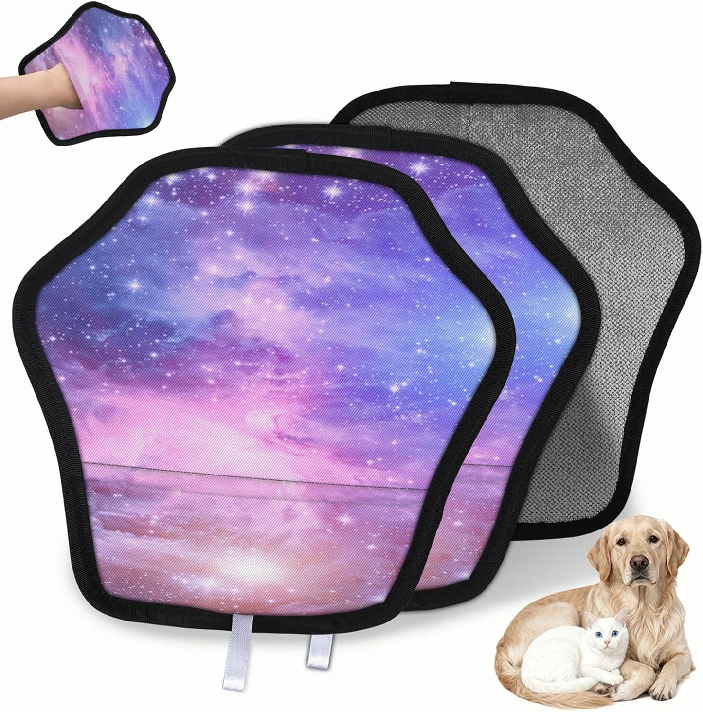 Pet Hair Removal Glove for Dogs Cats Reusable Washable Set