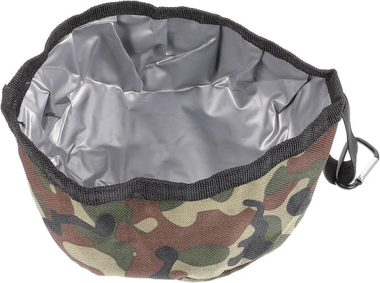 Portable Dog Travel Bowl, Foldable Oxford Cloth Pet Food