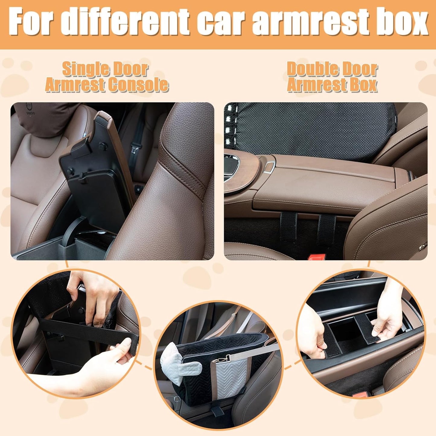 Dog Car Seat for Small Dogs, Portable Center Console Dog
