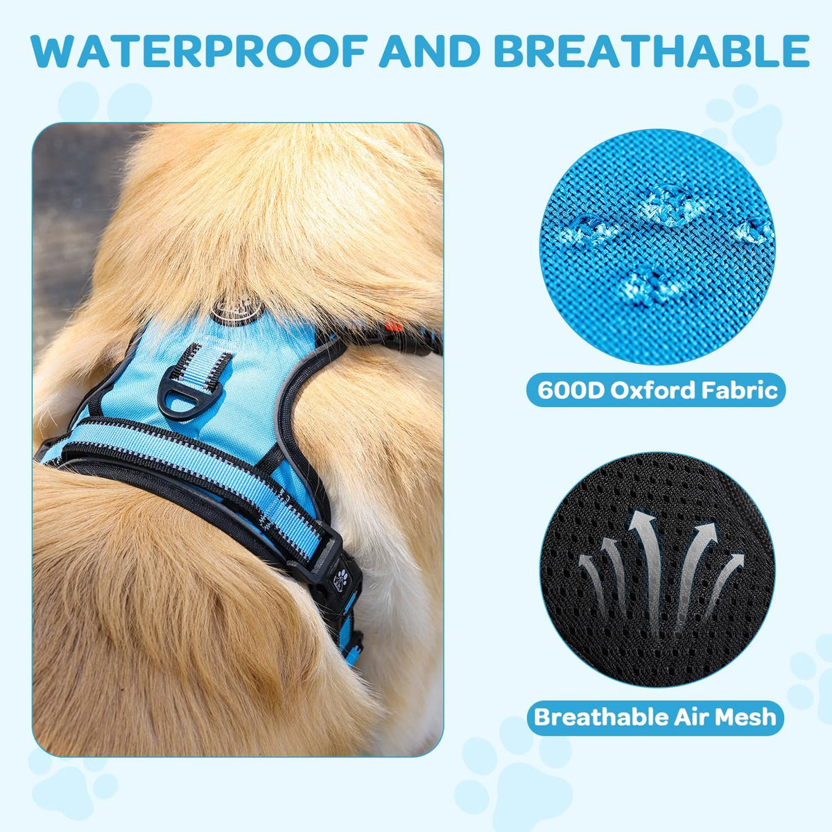 Plaid Dog Harness for Small Dogs, Reflective No Pull