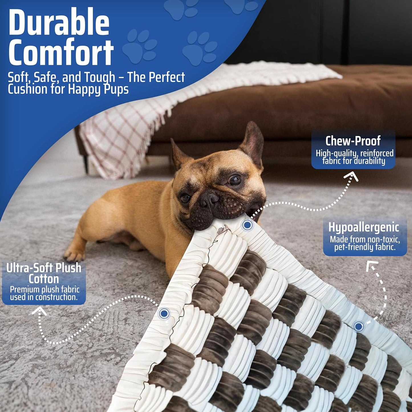 Backseat Pet Bed Mat, Anti-Slip Dog Mat for Car Backseat