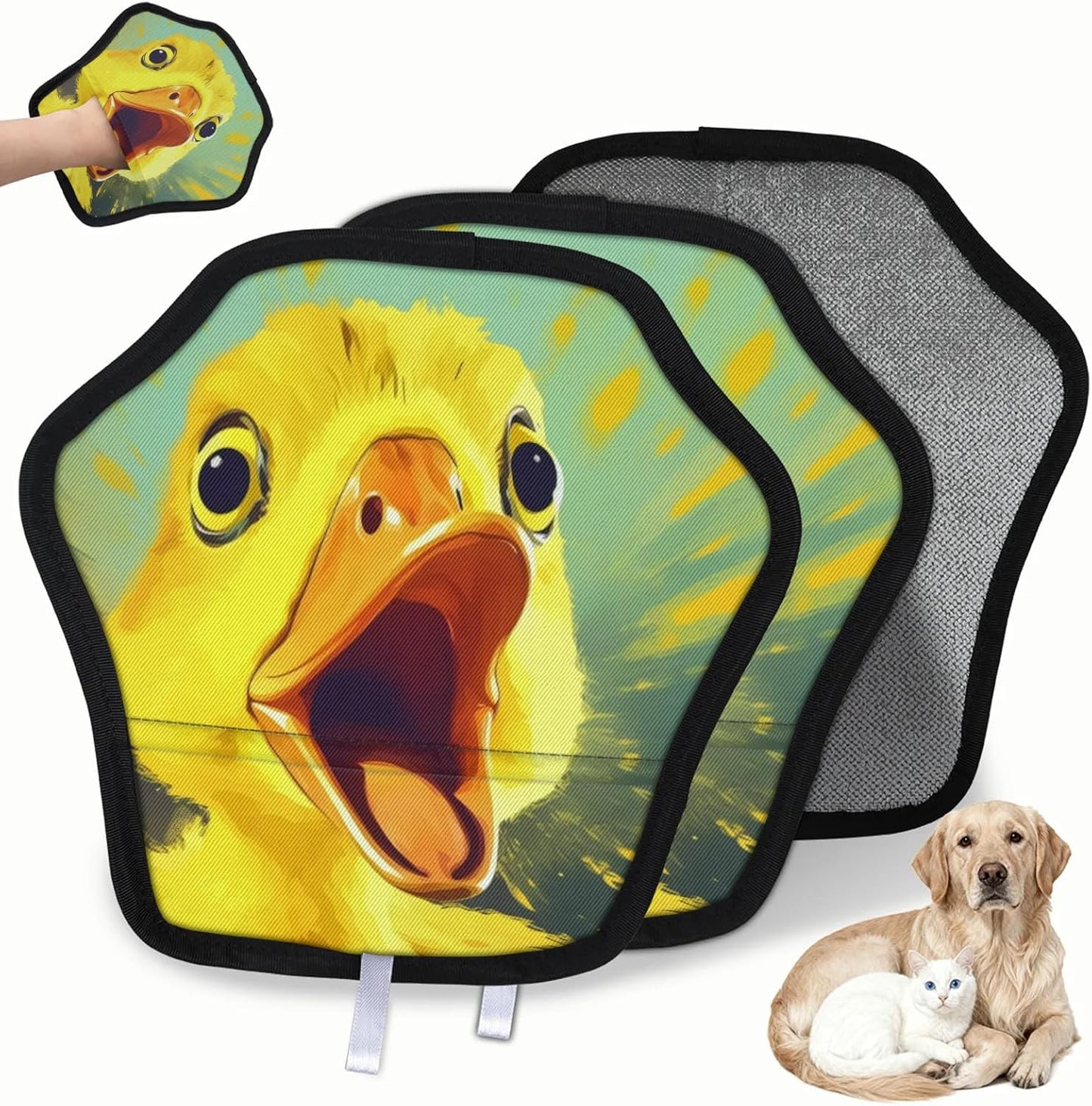 Pet Hair Removal Glove for Dogs Cats Reusable Washable Set