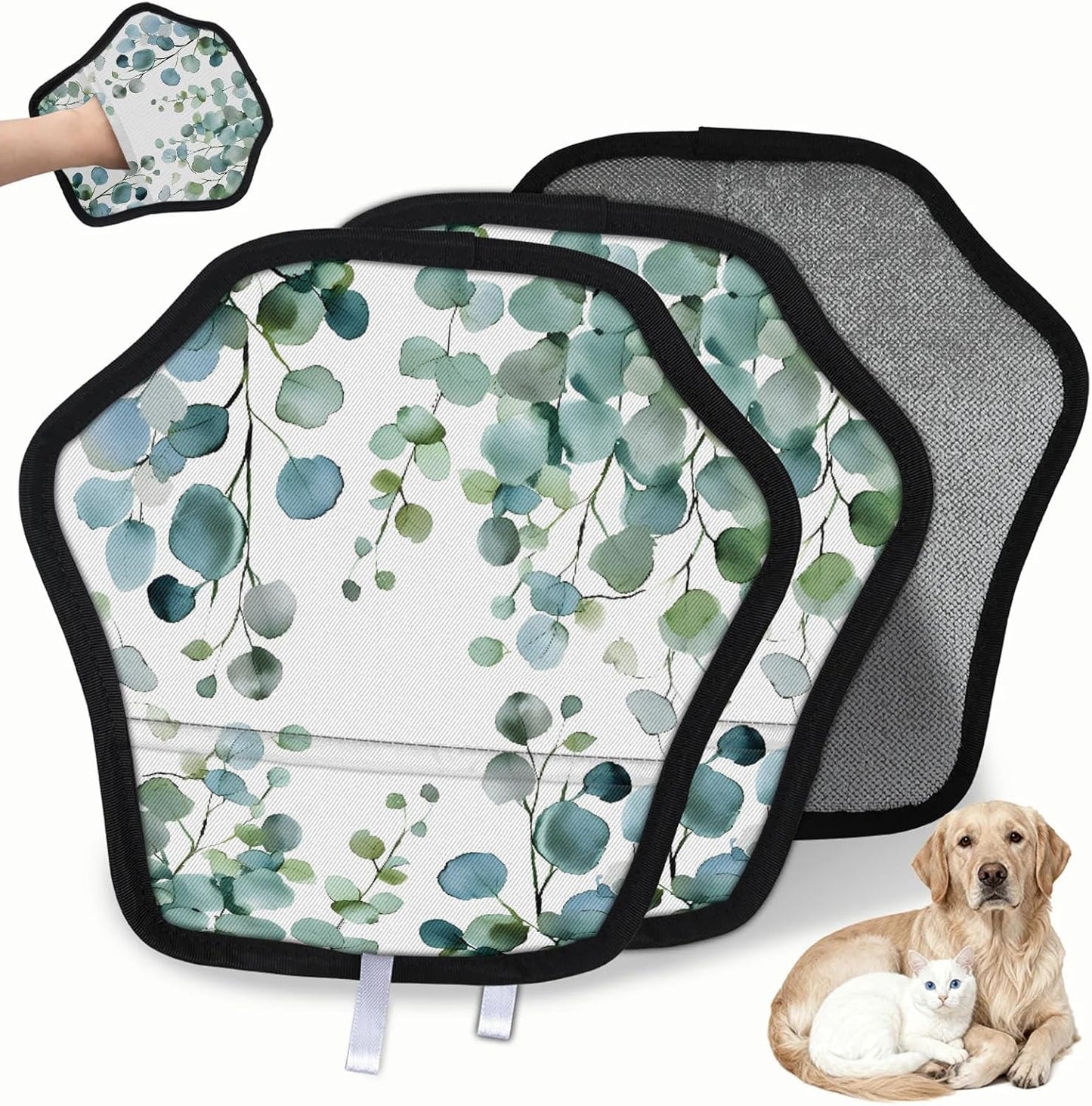 Pet Hair Removal Glove for Dogs Cats Reusable Washable Set