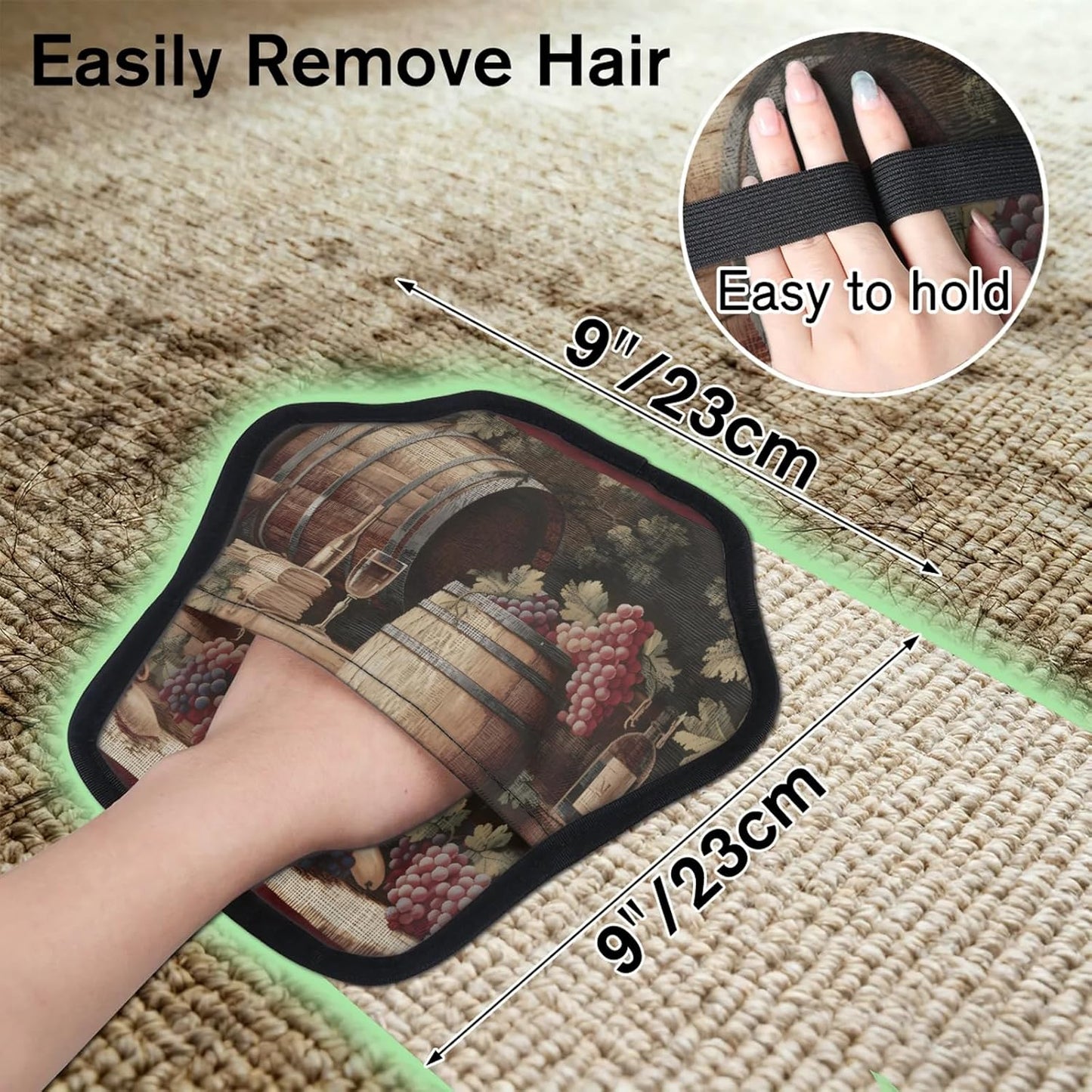 Vintage Grape Wine 2Pcs Electrostatic Reusable Pet Hair