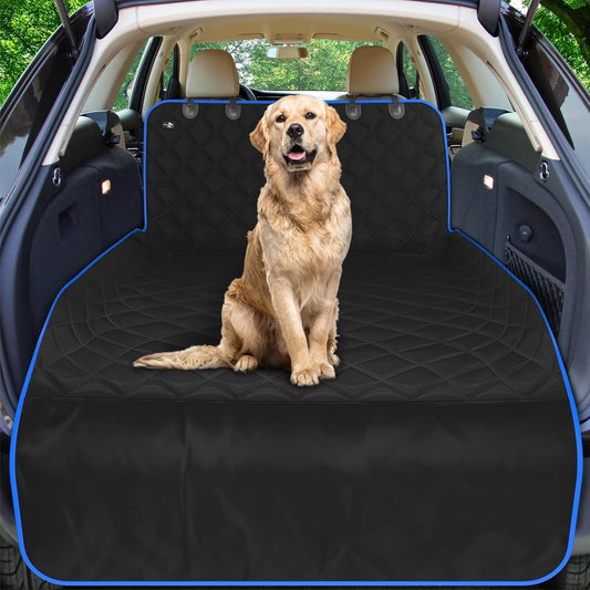 Active Pets Cotton SUV Cargo Liner for Dogs, Durable Non Slip Vehicle Seat Cover, Protects Against Dirt & Fur, Pet Cargo Liner for SUV & Trucks, Large Size Trunk Cover for Dogs Universal Fit - Blue