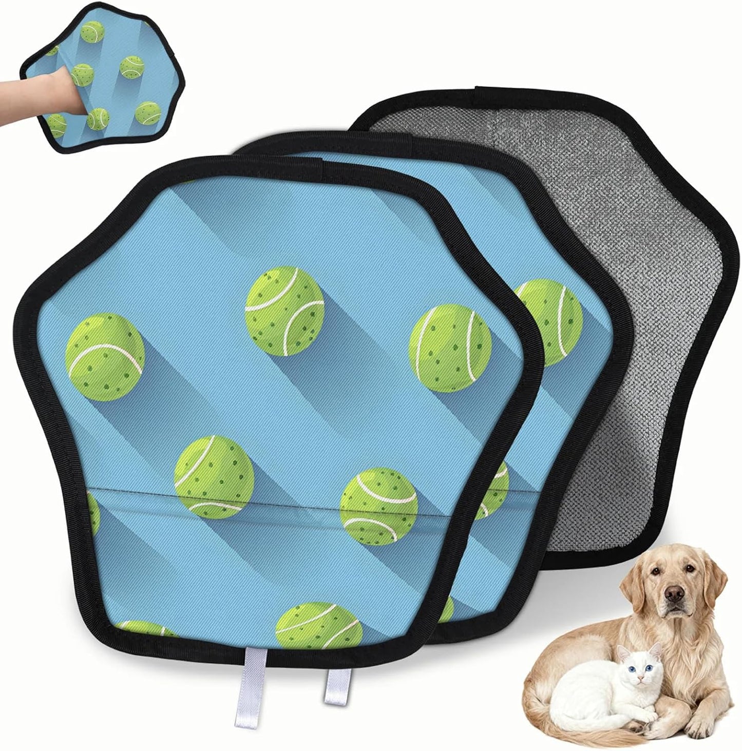 Pet Hair Removal Glove for Dogs Cats Reusable Washable Set
