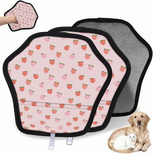 Summer Peach Fruit 2Pcs Electrostatic Reusable Pet Hair
