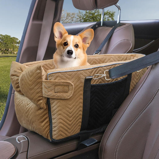 Small Dog Car Seat, Portable Dog Seat with Soft Washable